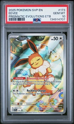 2025 POKEMON SVP EN-SV BLACK STAR PROMO #173 EEVEE PSA 10