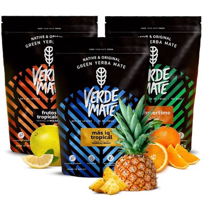 Mate Tee Verde Mate Mas IQ Summertime Frutos Tropicales Yerba Mate 3x500g
