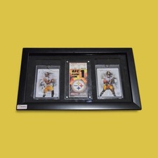 Triple Threat Hines Ward & Plaxico Burress + Pittsburgh Steelers Playoff ticket