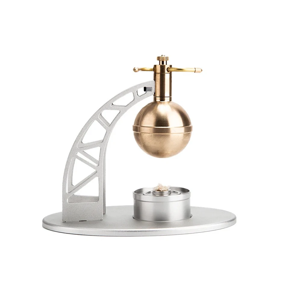 Hero's Engine Bladeless Radial Mini Steam Ball Model Aeolipile Engine - Image 2 of 4