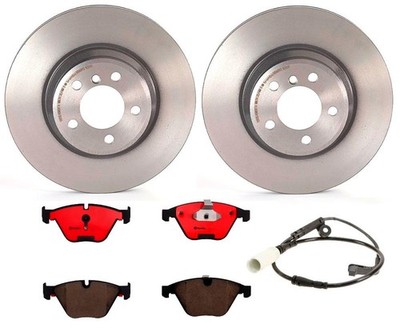 For BMW E65 E66 7 Series Front Brake Kit Vented Disc Rotors Ceramic Pads Brembo