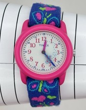 Reloj Timex Niñas Rosa Púrpura 29mm Mariposa Banda Elástica Niños Jóvenes #9.12