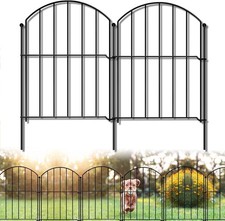 10x Decorative Garden Fence Rustproof Metal Fencing Panels Border Animal Barrier