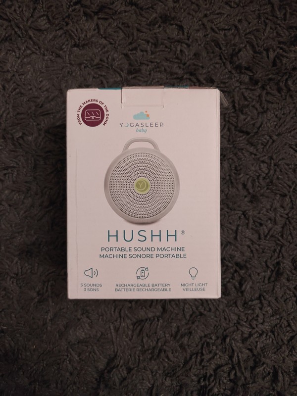 Yogasleep Rohm Hush Portable Baby Sound Machine New Open Box Travel Clip