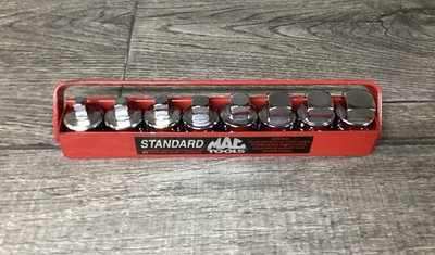 MAC TOOLS 1/2'' DRIVE 8 PIECE SAE EXTERNAL DRAIN PLUG SOCKET SET 1/4'' TO 5/8'' USA