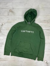 Vintage Carhartt Hoodie Big Logo Men SZ S Green