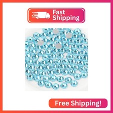 Beadsland Flat Back Crystal Rhinestones Round Gems for Nail Art and Craft Glue F