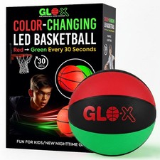 Glow in The Dark Basketball   Size 7 Ball - Light Up LED Basketball with Red ...