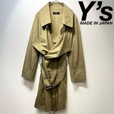 Yohji Yamamoto Y  s Vintage Belted asymmetrical design trench coat