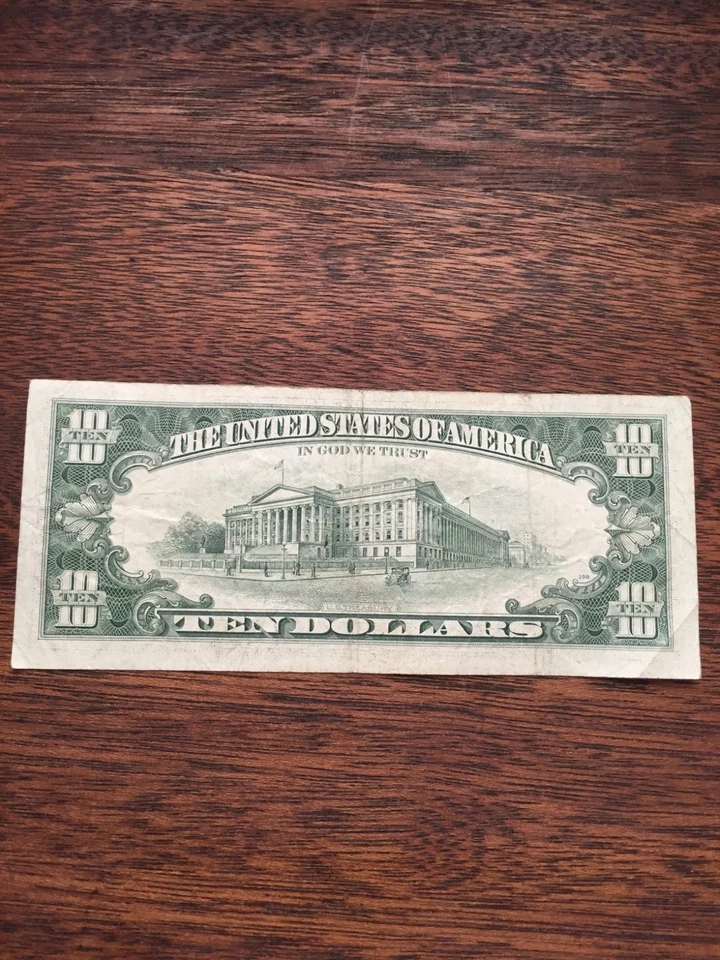 1981 10 DOLLAR BILL-SMALL FACE FEDERAL RESERVE NOTE-CHICAGO DISTRICT G - Image 4 of 4