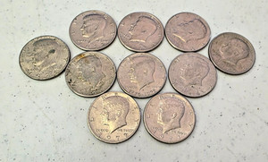 Circulated Half Dollars 1971 - D 1972 1976 1974 1984 Kennedy 50 Cent Coins