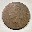 1872 Indian Head Cent Penny Semi Key Date Album Coin Smooth Surfaces
