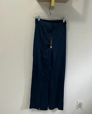 House of Harlow Teal Satin Slit Hem Flare Pants size S NWT