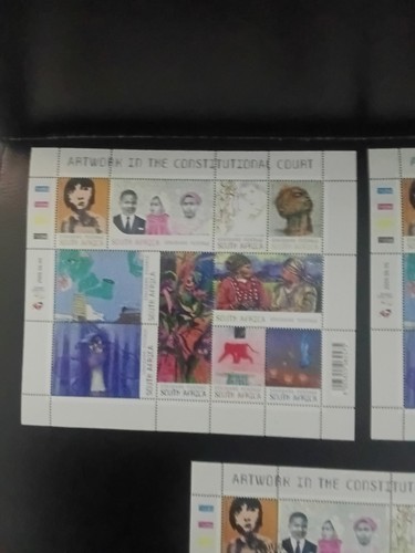 b96\\ SOUTH AFRICA (artwork in the constitutional court) 3-sets - Picture 4 of 8