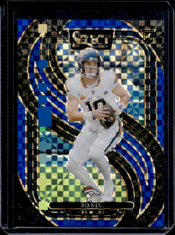 2024 Panini Select - Premier Level Bo Nix #117 Blue Prizm /175 (RC)