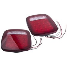 One Pair Led Lighting Tail Lights Rear Lamps Set For Jeep Wrangler Cj 76-06