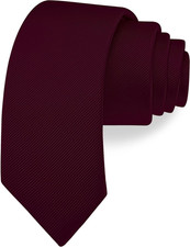 2.4" 6Cm Solid Pure Color Skinny Tie Plain Slim Necktie for Men