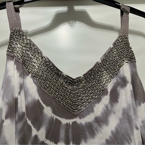Gray and White Tie-Dye Maxi Dress - Picture 2 of 7