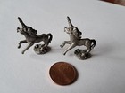 2 Miniature Pewter Unicorns Figurines Unknown Maker Stand Up Unicorn — photo 7