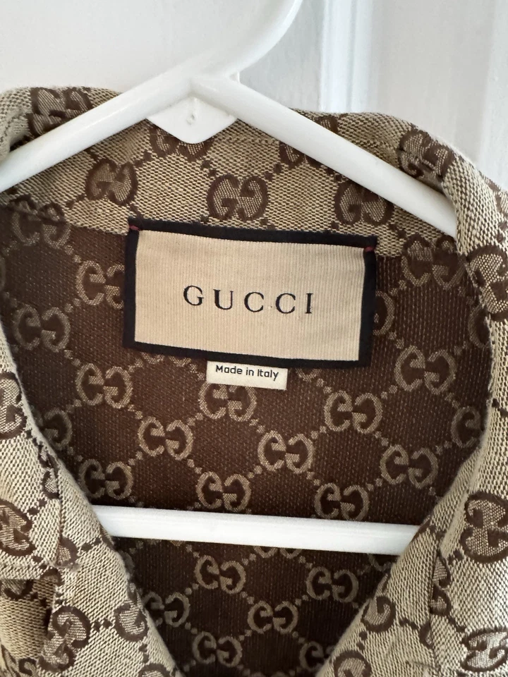 GG jacquard linen-blend shirt Size 50 - Image 2 of 4