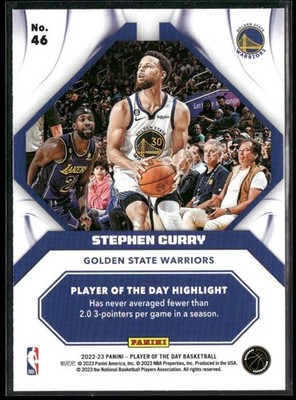 Stephen Curry 2022-23 Panini NBA Player of the Day Golden State