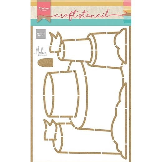 Marianne Design A5 Craft Stencil - Sandcastle by Marleen PS8124
