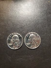 LOT OF 2 PROOF SILVER 1962 WASHINGTON QUARTERS