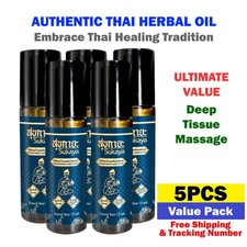 5x Sukaya Thai Herbal Massage Oil Roller Deep Tissue Muscle Comfort Wat Pho 12ml