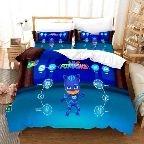 Set lenzuola copripiumino/piumino/doona 3D bambini PJ Masks + federe - singolo - Foto 10 di 23