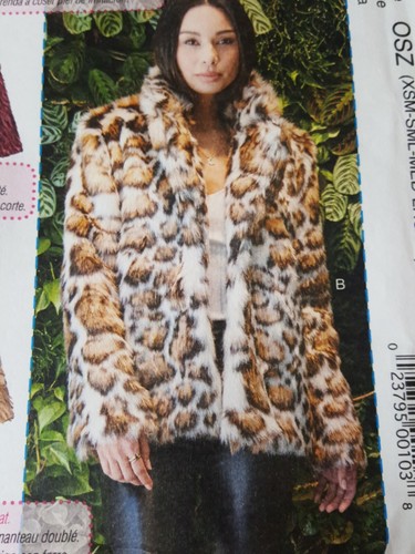 McCalls Pattern M7848 Coats Learn to Sew Faux Fur Jackets Size XS S M L XL UNCUT - Picture 4 of 6