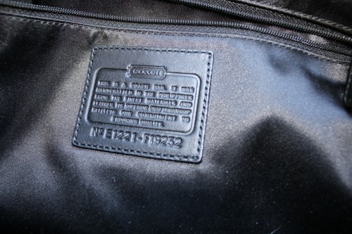 COACH F19252 BORSA A MANO IN PELLE NERA MOLTO BELLA - Foto 6 di 12