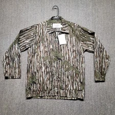 Neet Camo Shirt Mens Small Hunting Sheer Zip Up Vintage USA Made NWT Archery