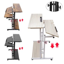 Mobile Standing Desk Adjustable Stand Up Laptop Desk Workstation for Home Office