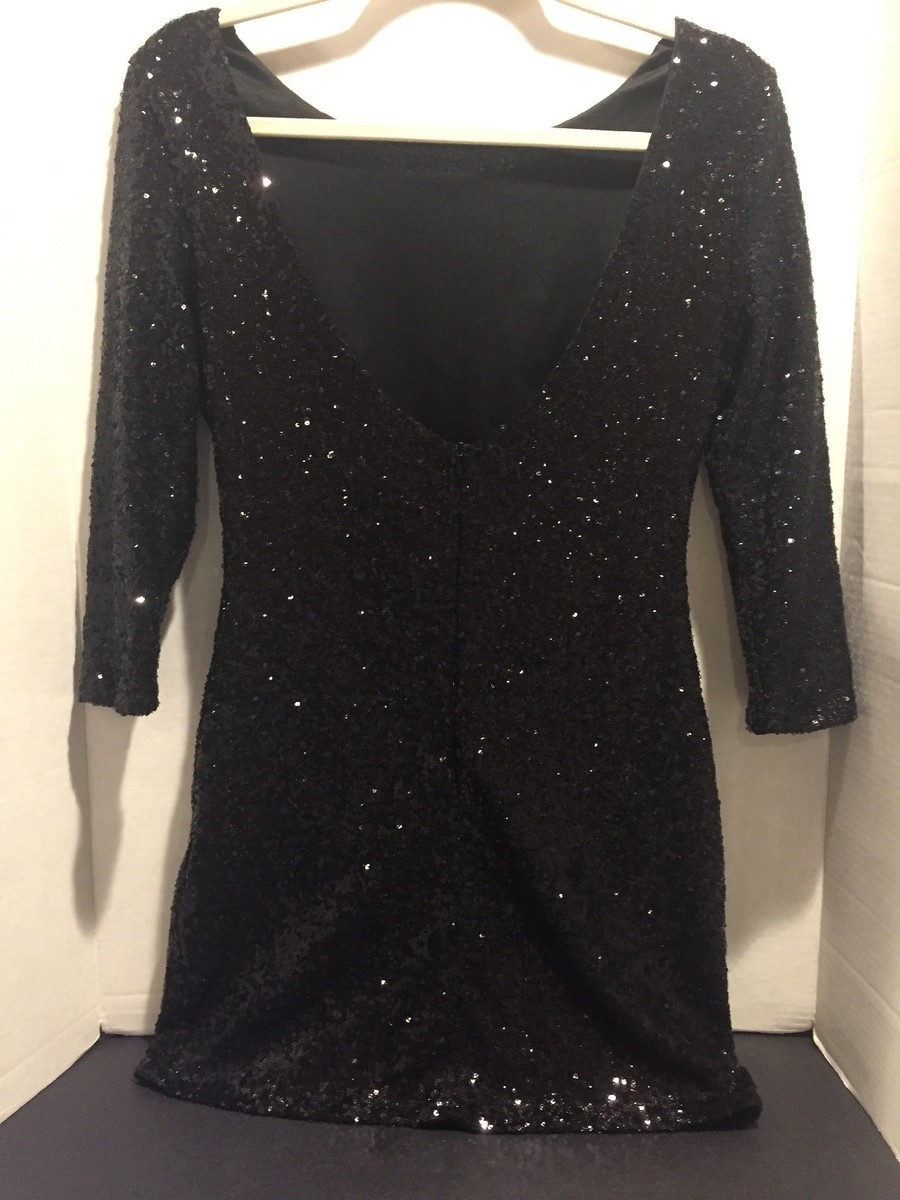 tobi black sequin dress Tobi Dresses | Brand New Tobi Black Sequin Dress | Color: Black | Size: S