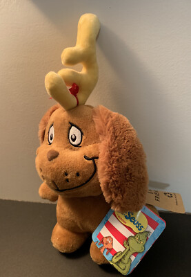 Aurora Dr. Seuss Max Baby Plush Dog Mr Grinch Christmas Stuffed Animal Brown 12''