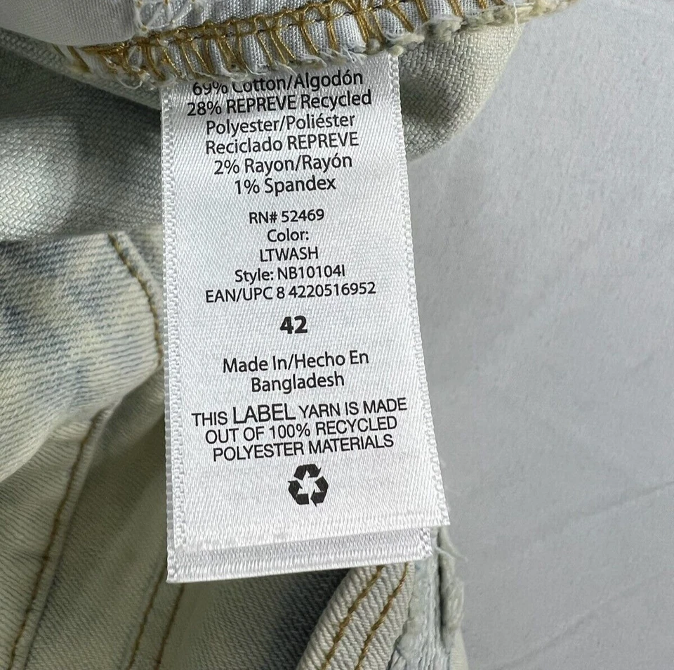 No Boundaries 短裤女式 42 码蓝色酸洗口袋弹力破旧 — 第 4/4 张图片