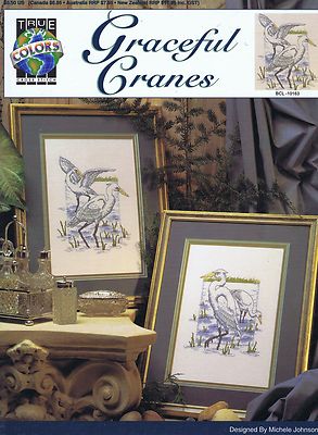 Graceful Cranes Kreuzstichkarte Muster 2 Designs von Michele Johnson