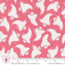 Moda HEY BOO 5211 14 Pink Ghosts LELLA BOUTIQUE Quilt Fabric Halloween