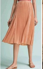 39. New Anthropologie Pleated Metallic Skirt by Maeve. Medium