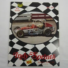 1973 Indy Sprints Indianapolis Raceway Park Program USAC Auto Racing
