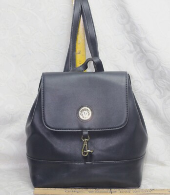 anne klein leather backpack Anne Klein Faux Leather Backpack Expandable Black