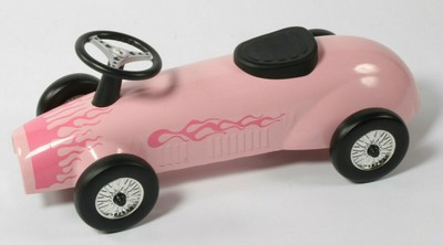 SPEEDSTER METALL AUTOROLLER ENTLANG KINDER KINDER FUSS AUF BODEN, kein Pedal, PINK