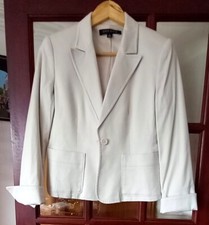 Ladies Anne Klein Jacket Blazer Size 10 Beige Vintage.