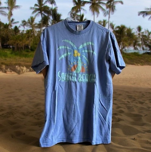 Vtg Onsite Miami beach T-Shirt SOBE south beach Miami Florida surf Palm Tree M