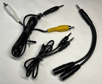 3.5mm Audio Splitter with Audio Extender Cable and 3.5mm to RCA Male Cable