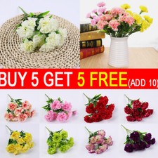 11 Head-Artificial Carnation Flowers Silk Fake Plants Home Party Wedding Decor