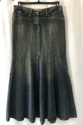 bisou bisou denim mermaid skirt