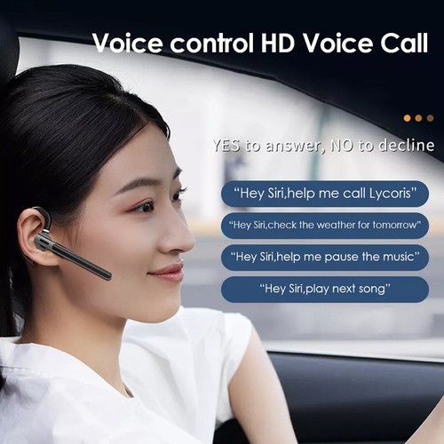 Wireless Bluetooth Earpiece HD Headset Noise Cancelling Trucker Hands-free Call+ - Picture 6 of 13