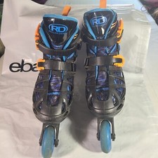 Roller Derby Stryde Inline Skate Roller Blades Girls Adjustable 2-5 White Purple