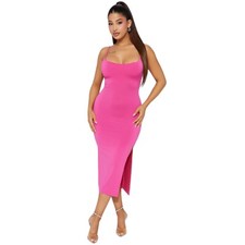 London Cami Midi Dress Fuchsia Pink Women's Size Large